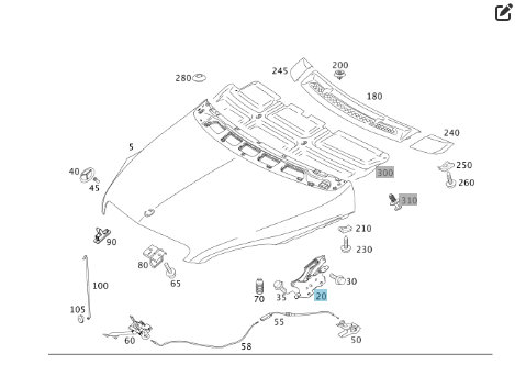 Mercedes-Benz  A1698800328 Ліва петля капота B-class W245 Одеса