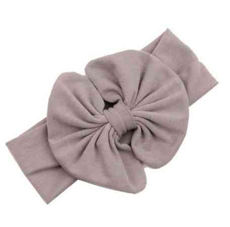 Широка дитяча пов'язка сіра - ширина гумки 5см, окружність 40-54см, квітка 12см Київ