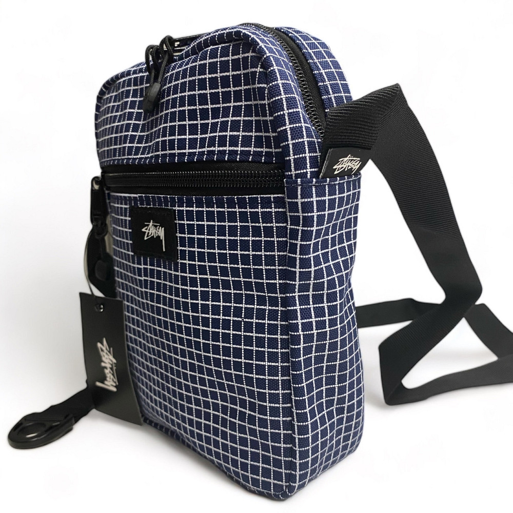 Сумка через плече Stussy 19x16 синій/білий Запоріжжя - фото 5
