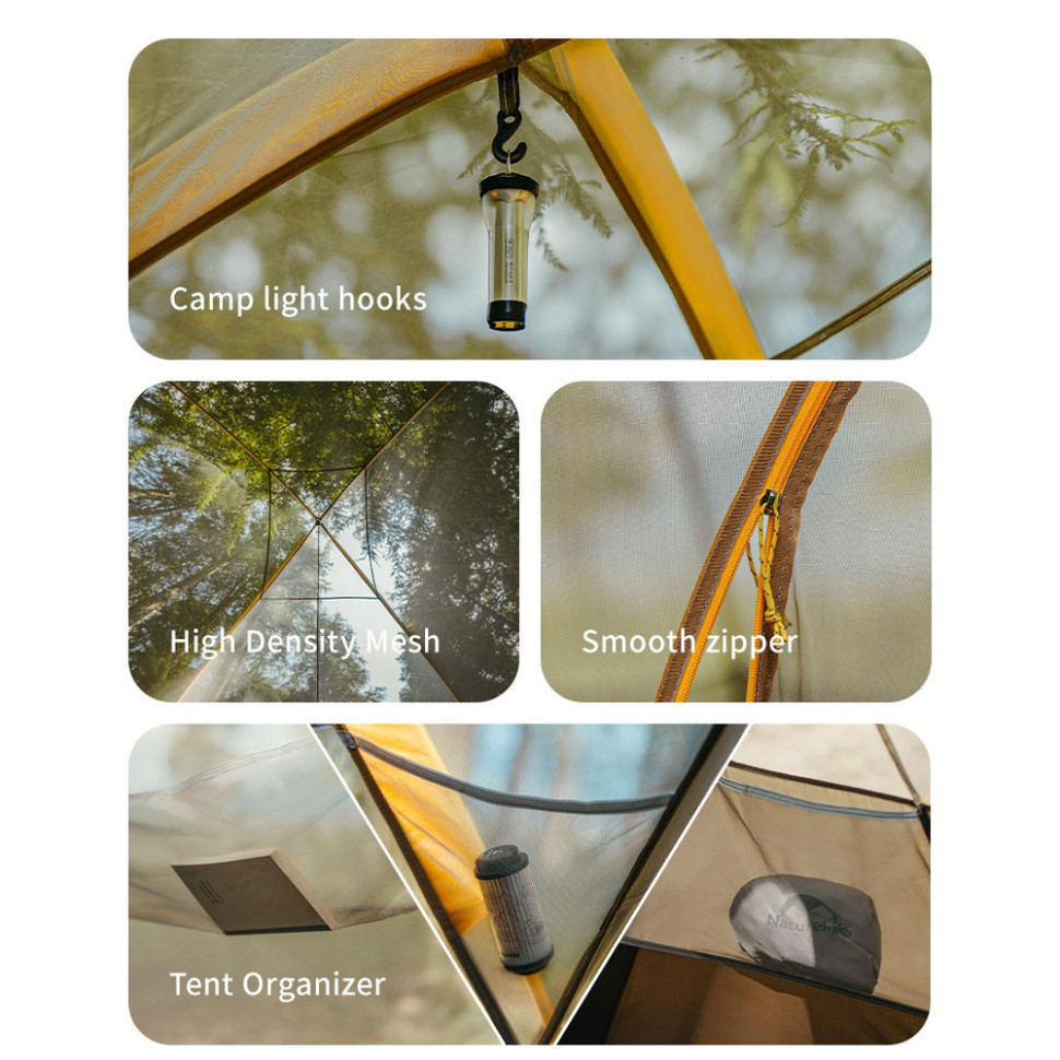 Намет шестимісний Naturehike, KOTA 6, CNK2450WS031, 75D, світло-коричневий Рівне - фото 6