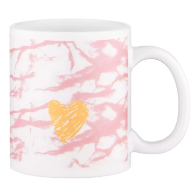 Чашка Ardesto Hello, 330мл, кераміка, біло-рожевий (AR3048WP) Вінниця - фото 1