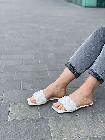 YES MILE Стильні шльопанці жіночі еко-шкіра білі на плоскій підошві літні YES MILE SS-101 р. 36 Коломыя