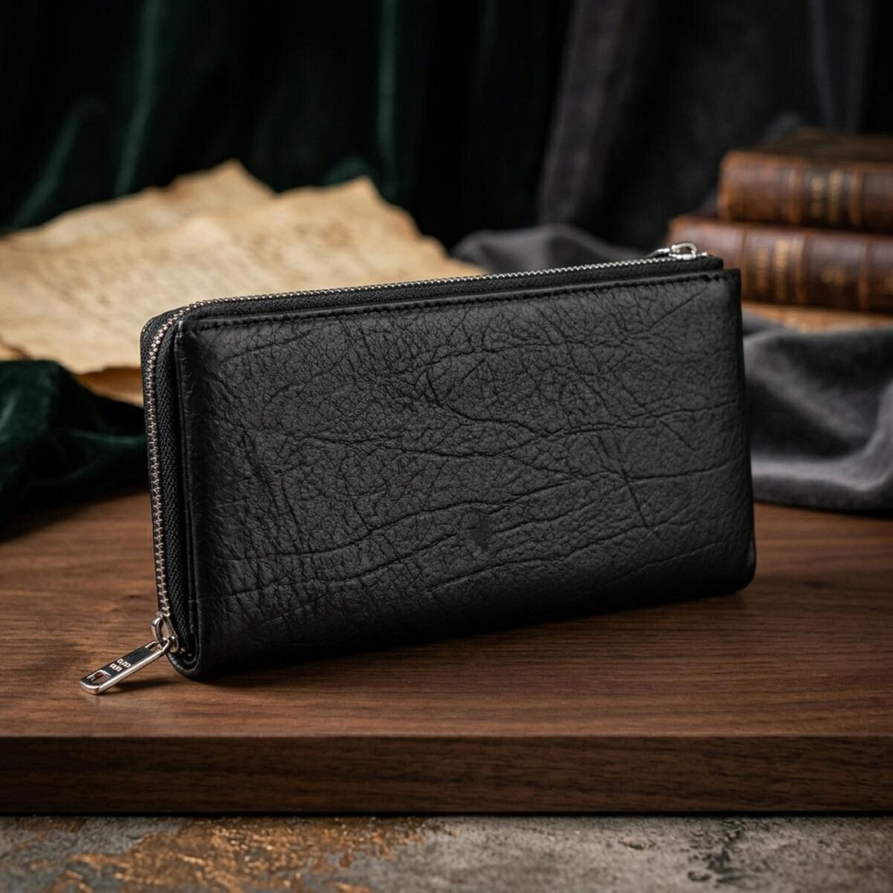 Вертикальный бумажник унисекс из мягкой натуральной кожи ST Leather 22743 Черный Киев - изображение 14