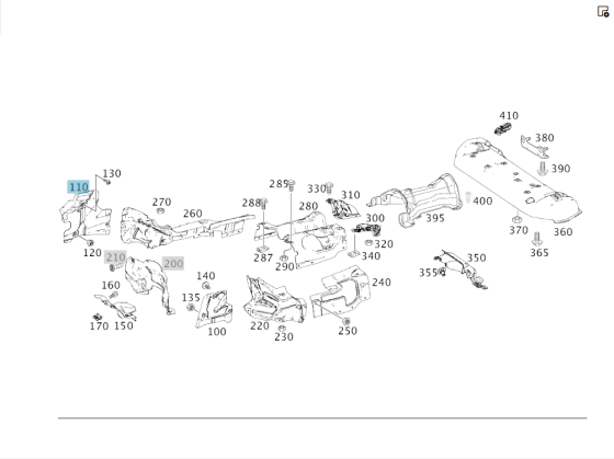 Mercedes-Benz  A1666822500 Захисний тепловий екран, моторний відсік на правому лонжероні GL/GLS X166 ML/GLE W166 GLE Coupe C292 Одесса