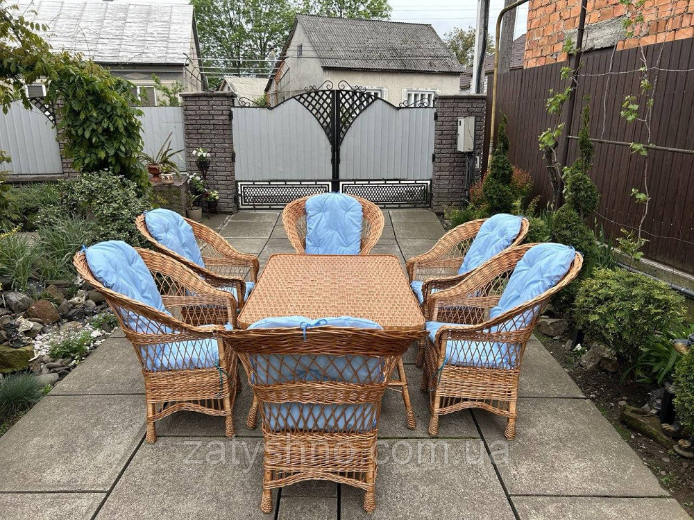 Меблі плетені з великим столом Київ - фото 4