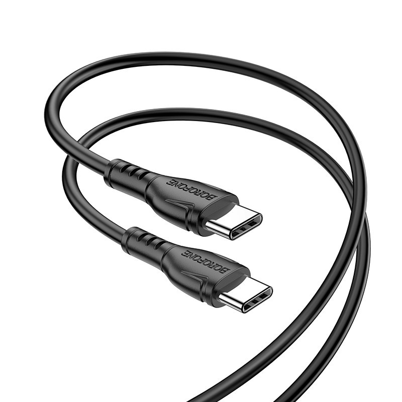 Кабель BOROFONE BX51 Triumph 60W charging data cable Type-C to Type-C Black Київ - фото 3