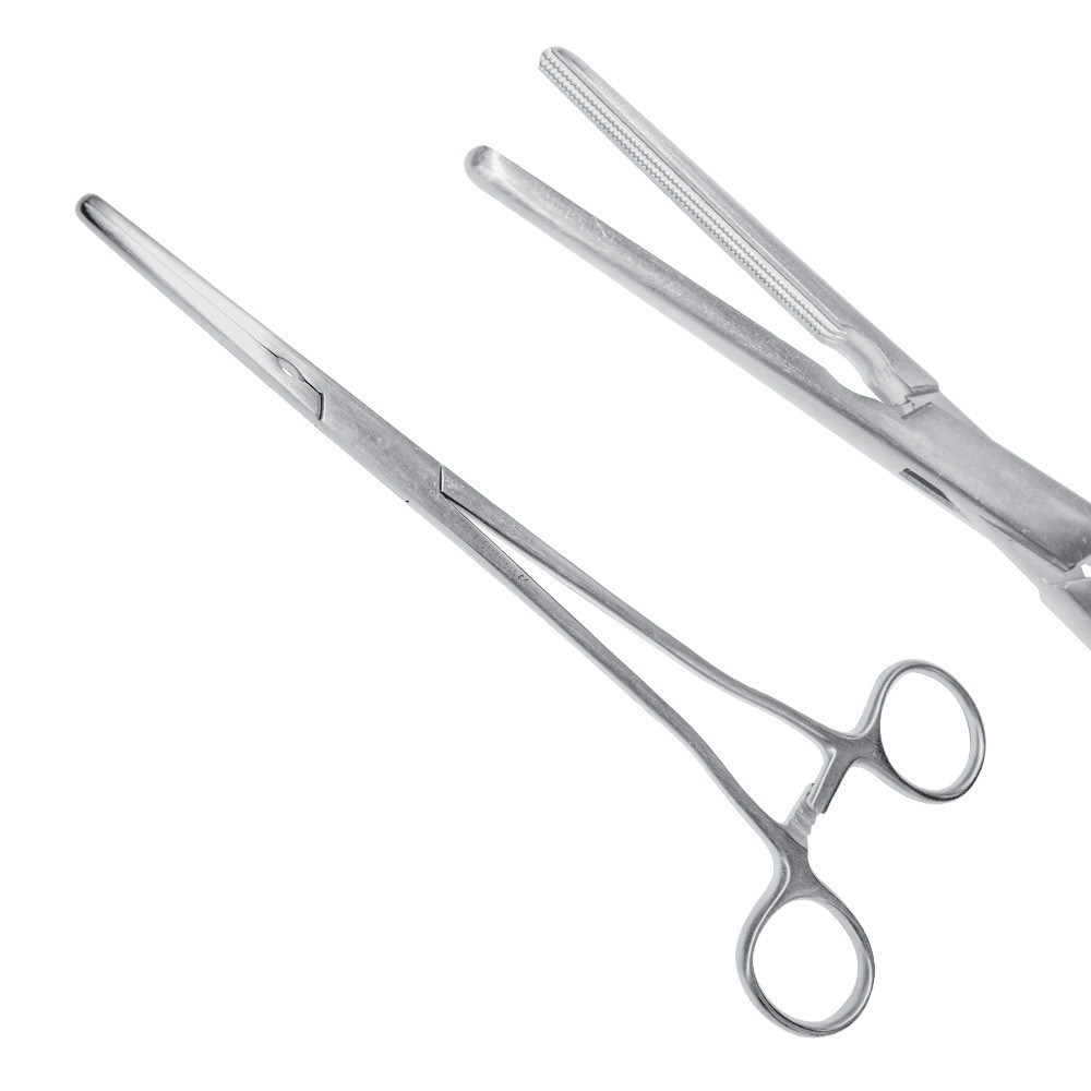 Зажим вагинальный для гистерэктомии Heaney, 22,5 см, прямой, J-17-304 Днепр - изображение 1