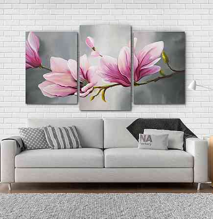 Модульна картина Абстракція Квіти Art-159_3 Київ