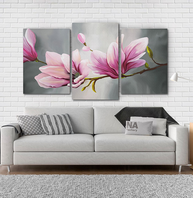 Модульна картина Абстракція Квіти Art-159_3 Київ - фото 2