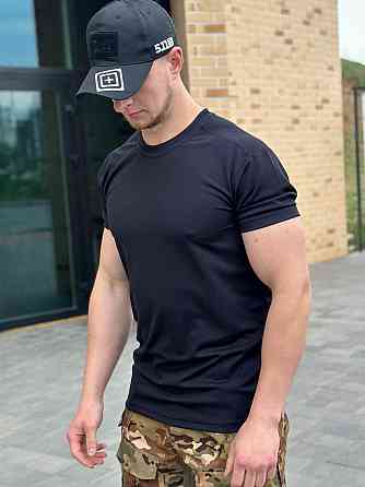 Военная черная футболка coolMax military летняя футболка качественная тактическая для ВСУ     WAR Львов