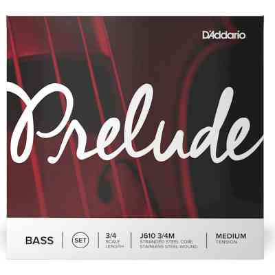 Струны для контрабаса D'Addario Prelude Bass String Set 3/4 Scale Medium Tension (J610 3/4M) Винница