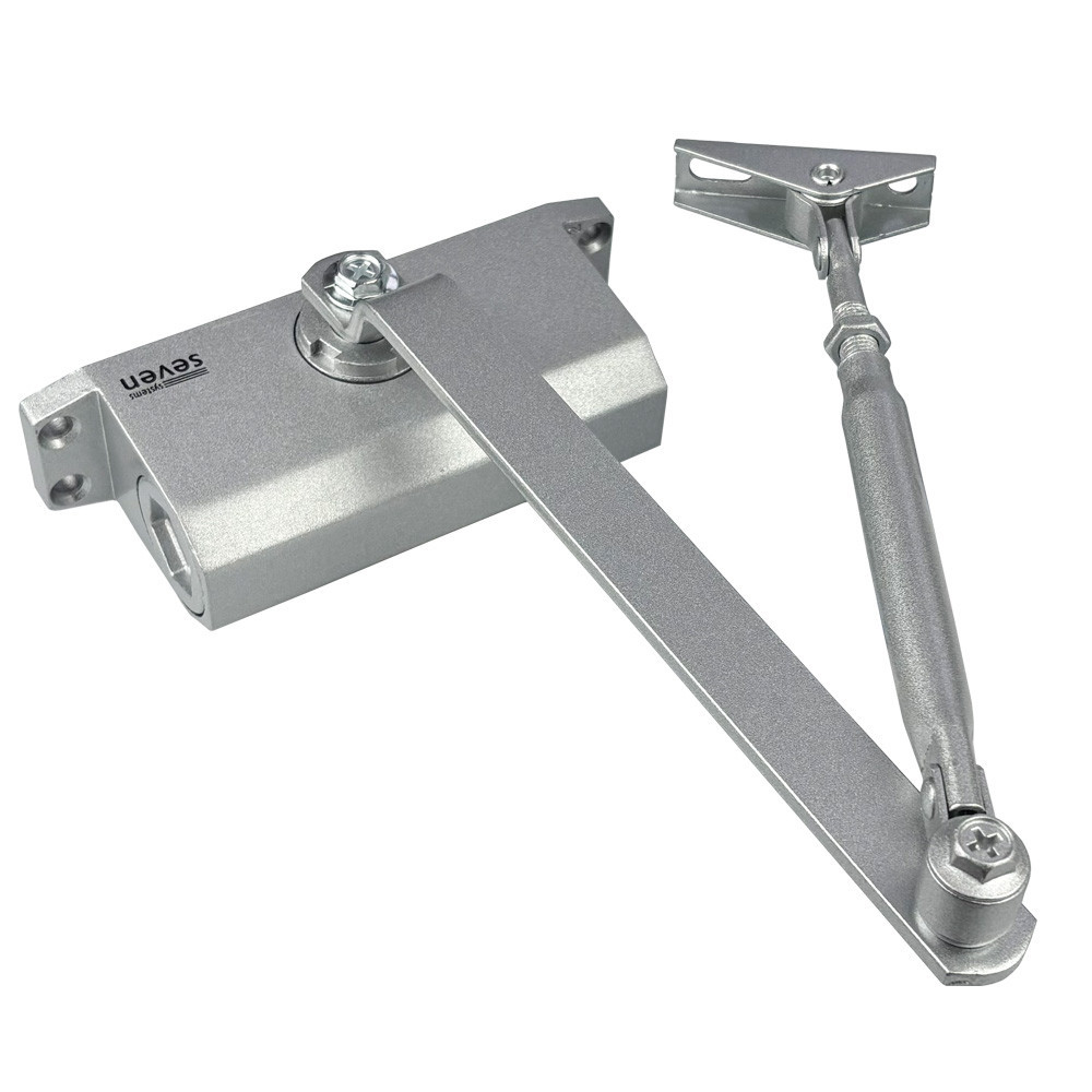 Доводчик дверей 25-45 кг SEVEN DC-7741HP silver (механізм фіксації дверей) Київ - фото 11