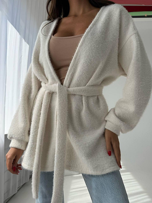 Женский повседневный стильный кардиган из ткани ангора пушистик Одесса - изображение 7