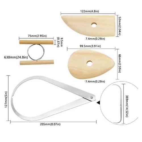 Набір дерев’яних інструментів для ліплення та моделювання з полімерної глини, 13 шт Київ