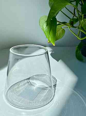 Склянка стильний скляний "Страйпс" 370 мл прозорий фігурний для дому та ресторану 102-761 Київ