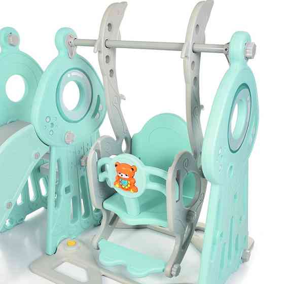 Дитяча гірка-гойдалка WM19011-5 кільце баскетбольне Вінниця