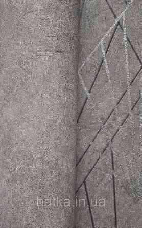 Шпалери вінілові на флізеліні Sintra Simmetria метрові під штукатурку темно-сірі 524640 Київ