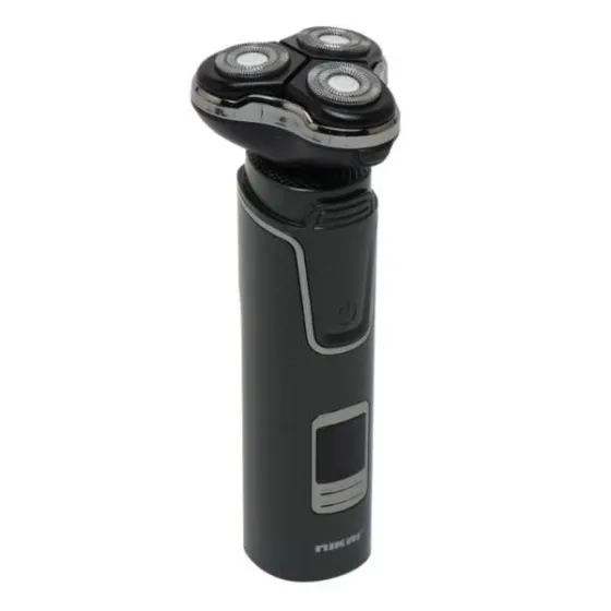 Электробритва RAF R11203 аккумуляторная с тремя головками, сухое бритье, триммер, черная, USB зарядка Одесса