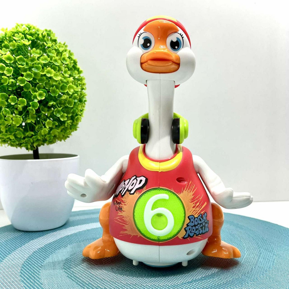 Музична іграшка Hola Гусак хіпхопер каже англійською співає хіп-хоп пісні підсвічування танцює Червона (828) Чернигов - изображение 1