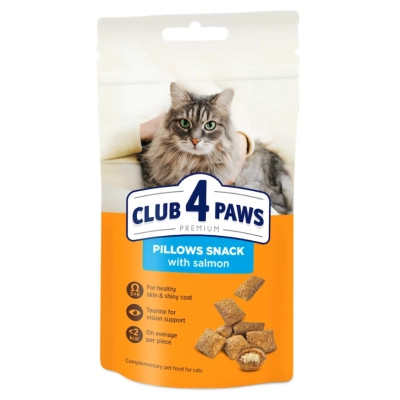 Лакомство для котов Club 4 Paws Подушечки з лососем 60 г (4820269145320) Винница - изображение 1
