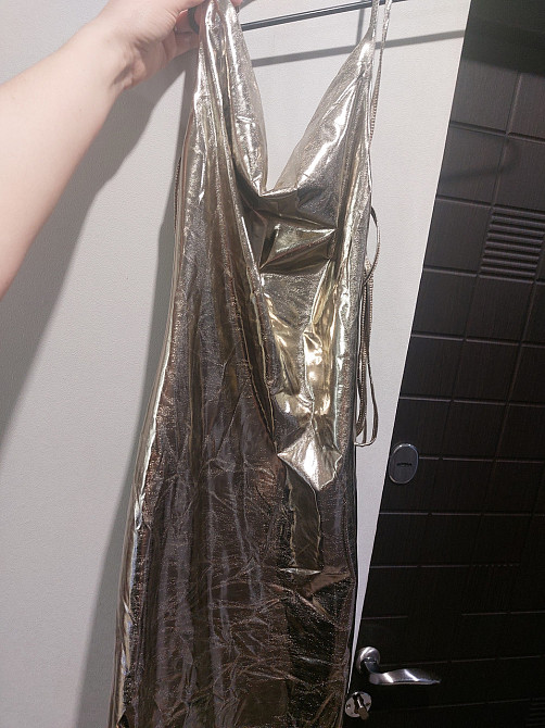 Платье в пол блестящее женское золотистый Киев - изображение 5