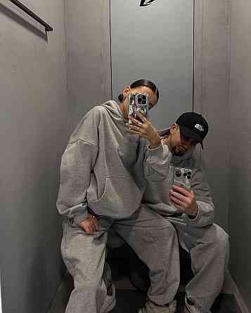 Женский стильный спортивный костюм трехнитка на флисе Серый, 46/48 Одесса