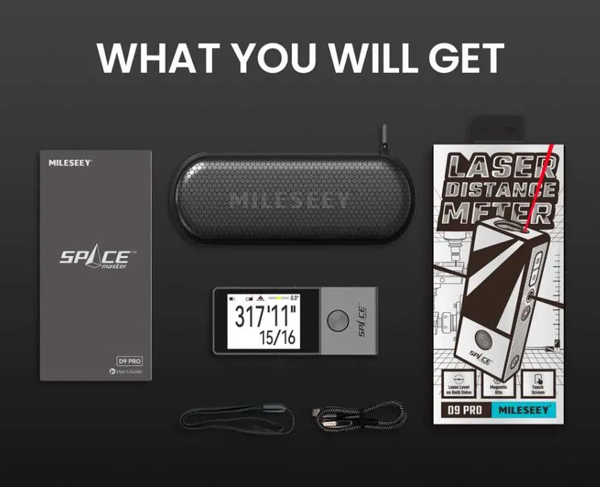 Цифровий лазерний далекомір рулетка Mileseey D9 Pro 100м Київ - фото 5