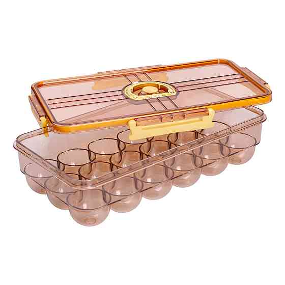 Yiwu Лоток для яєць пластиковий на 18 комірок 32.5х18х8 см Коричневий HP-27-1 Коломия