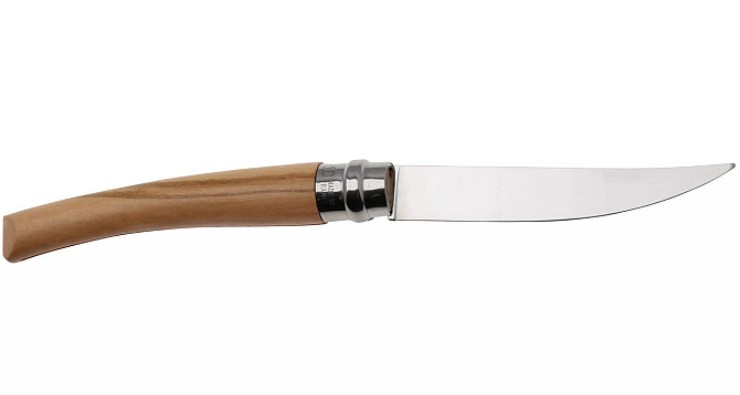 Кухонний ніж філейний складаний Opinel No.10 «Slim Olive» (002562) Нержавіюча сталь Нововолинськ - фото 3