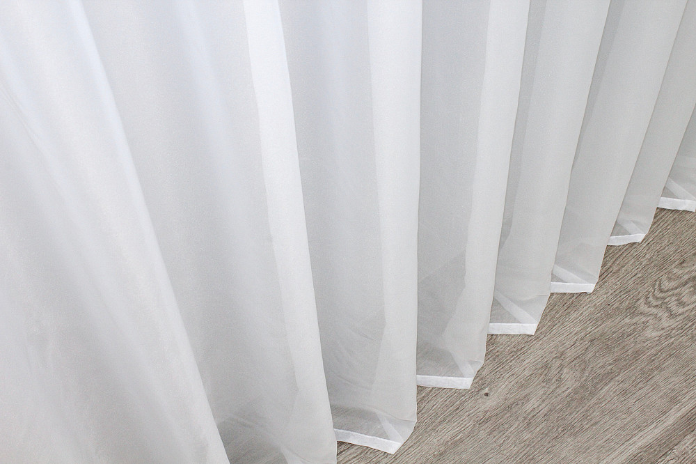Тюль VR-Textil н101 Шифон однотонный Белый 600х245 см (41-031) Киев - изображение 8