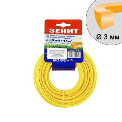 Жилка косильная Зеніт плетенная "Квадрат" 3,0 мм х 15 м (КВ-30-15-ОВ) (40430015) Винница