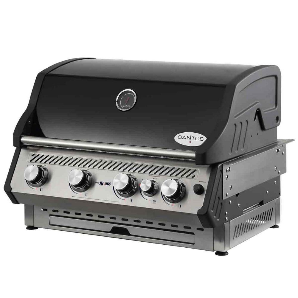 Вбудований газовий гриль SANTOS Free S-410 Black, з заднім пальником, чорний 890666 Код: 010946 Рівне - фото 1