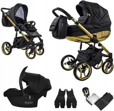 Дитяча коляска Mommo AAA Czarne Złoto 3w1 Wielofunkcyjn Eko Skóra  Fotelik Cosmo Київ