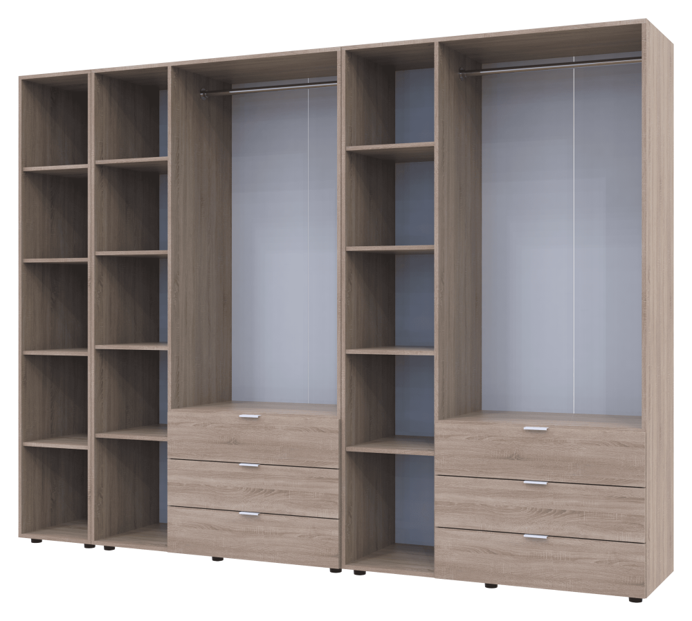 Комплект шаф для одягу Doros Гелар (3 шт.) 270,6х49,5х203,4 см Дуб сонома (DRS-011162) Дніпро - фото 2