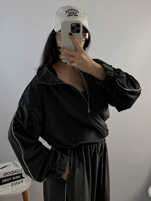 Женский стильный повседневный велюровый костюм Одесса - изображение 3