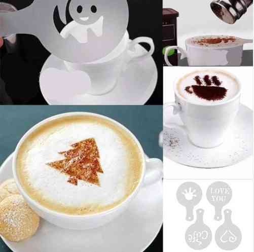 Набор трафаретов для кофе 16 штук 85 мм серый Киев