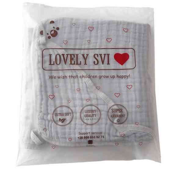 Дитячий рушник з капюшоном Lovely Svi органічна бавовна ( муслін) – 80 x 80 см від 0 до 2 років Сірий (21701251) Київ