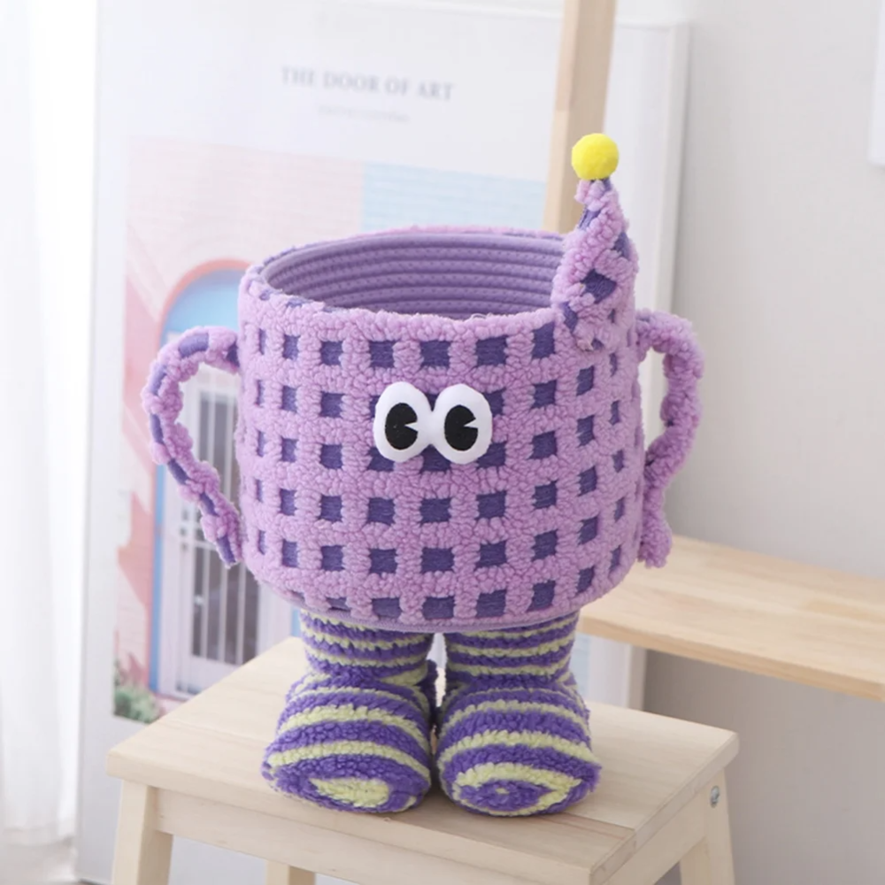 Кошик для іграшок плюшевий органайзер у дитячу кімнату м'який для речей та іграшок дитячий, фіолетовий Кам'янець-Подільський - фото 2