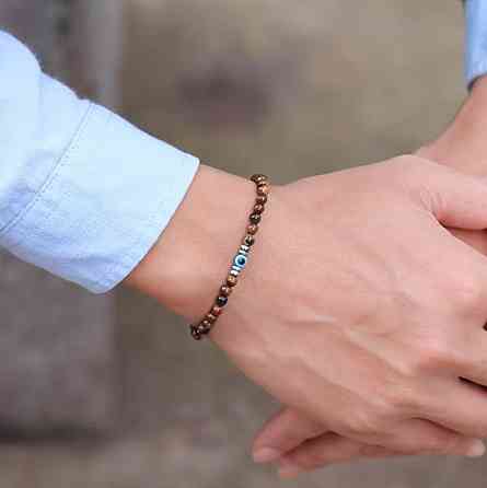 Браслет из тигрового глаза с «глазом» от зависти – мужской талисман Киев