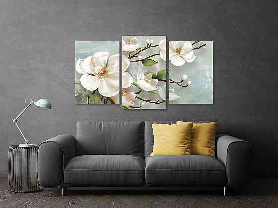 Модульна картина у вітальню/ спальню Малюнок Орхідея Art-587_3 70x130 см Київ