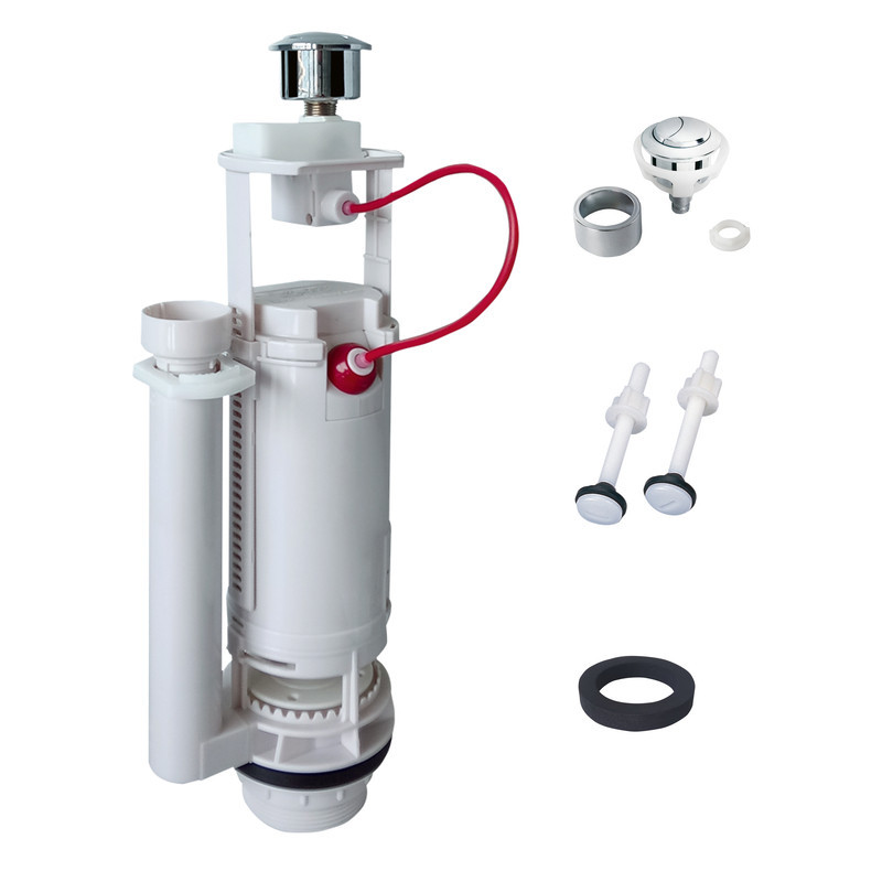 Комплект арматури: KOER KT-0301-3/8" СПУСКНА 2-х кнопочна + НАПОВНЮВАЛЬНА з УНІВЕРСАЛЬНИМ підведенням, латунне різьблення 3/8" Київ - фото 2