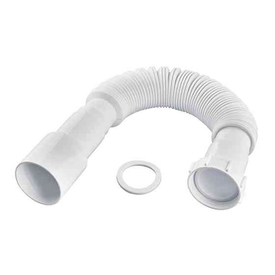 Гофротруба сполучна Zerix GN-01-A з накидною гайкою 1 1/2" (310-650 мм) (ZX5095) Київ