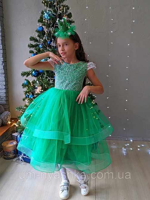 Пышное зеленое платье для девочки Елочка, Капуста, Лягушка Кривой Рог - изображение 4