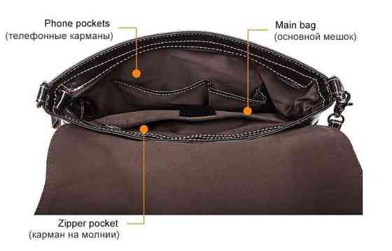 Сумка мужская кожаная Черная (Vintage) Киев