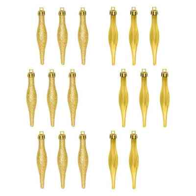 Елочная игрушка Jumi Сосульки 18 шт (9,5 см) золото (5900410690684) Винница