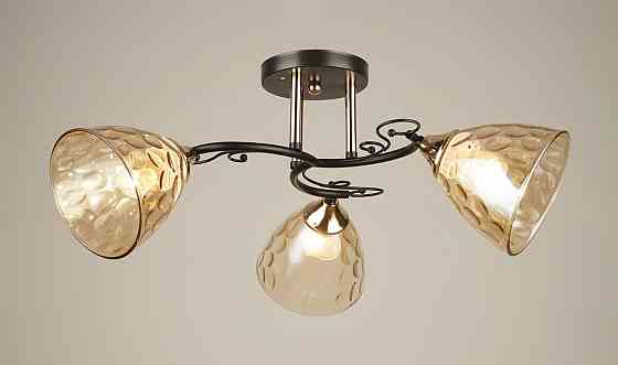 SIRIUS Люстра стельова Sirius B N4522/3 BK+FGD на 3 плафони Коломыя