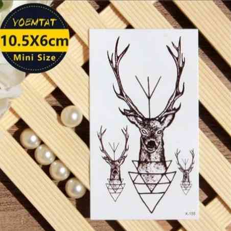 Тату наклейка на тіло "Олені" - розмір стікера 10*6см Київ