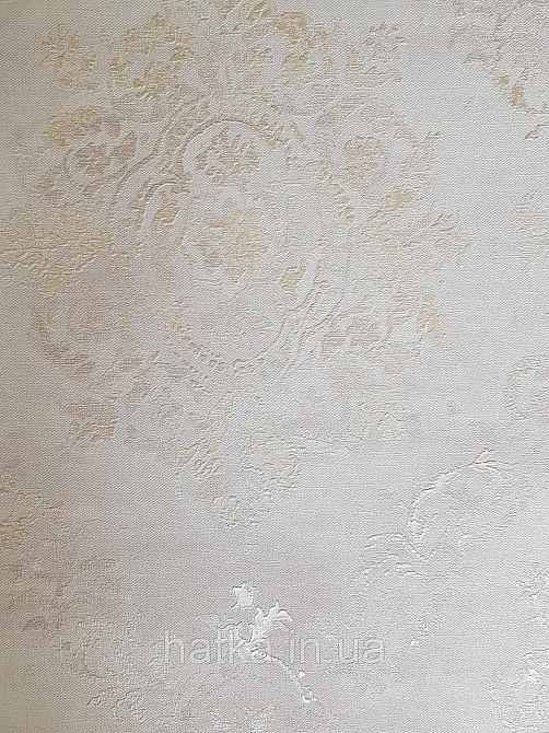 Шпалери вінілові на флізеліні AS creation Garda 1.06Х10.05 класика дамаск вензель сріблясті на біло молочному Київ - фото 1