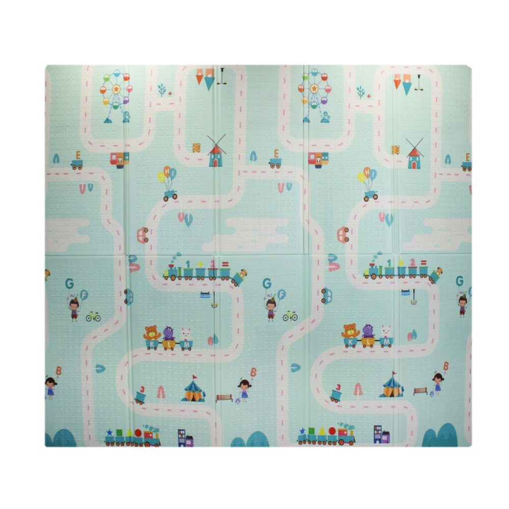 Детский игровой двухсторонний коврик Город и Мишка 200х180х0.8см Киев - изображение 1