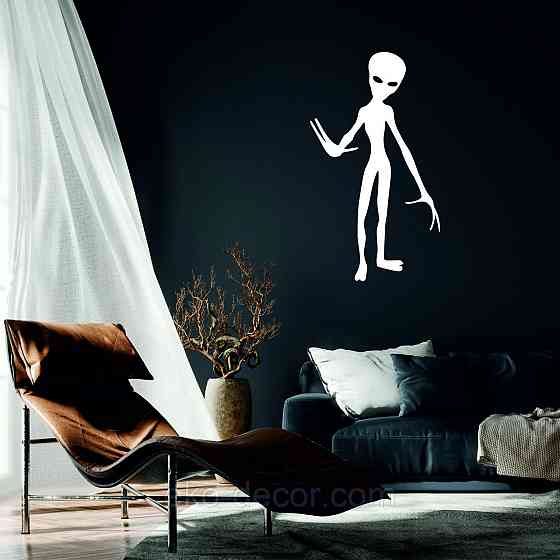 Декоративне настінне Панно «НЛО», Декор на стіну 110*62 см, Білий Київ